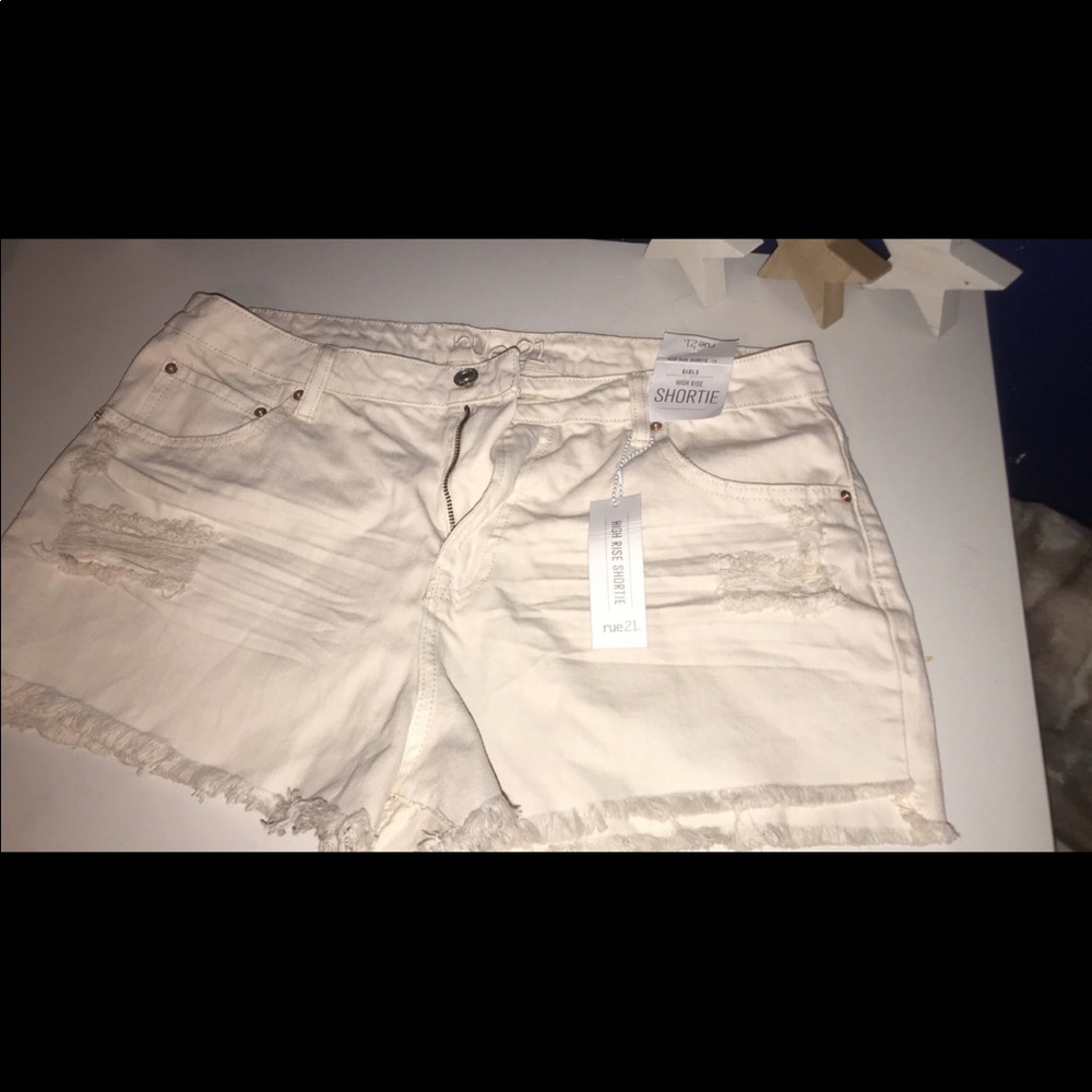 High waisted jean shorts size 14